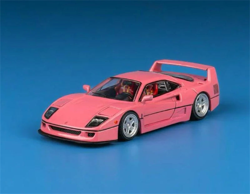 Findclassically Ferrari Takeshi Kimura's F40 Pink Filp-Up Light Limited Edition 500PCS ONLY 1:64 car Pre-built Model view4