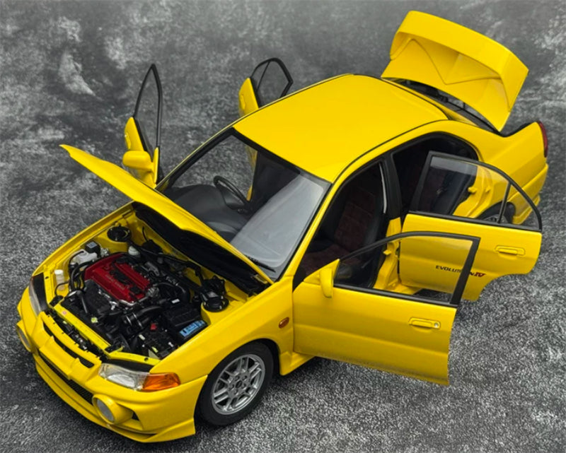 1:18 Mitsubishi Lancer Evolution IV  yellow MOTORHELIX Limited Edition 299PCS ONLY DIECAST Model