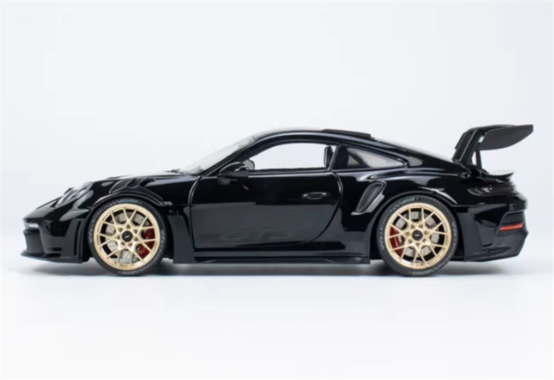 1:18 PORSCHE 911 (992) GT3 RS 2022 Black w/ gold wheel hub  MINICHAMPS Limited Edition 400PCS ONLY DIECAST Car Model