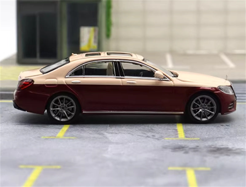 Master Mercedes Benz S-Class S450 W222 Red gold dual color 1:64 Car Pre-built Airliner Model Display view3