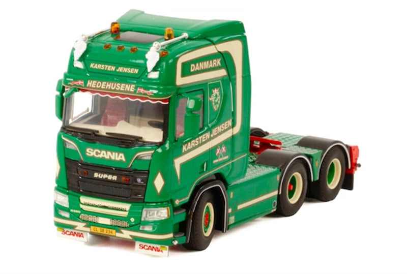 WSI SCANIA R HIGHLINE CR20H 6X2 TAG AXLE KARSTEN JENSEN 1:50 Truck Pre-built Model