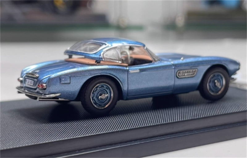 GFCC BMW 507 Roadster Retro Car 1957 Ice Blue Convertible hardtop 1:64 car Pre-built Model view6