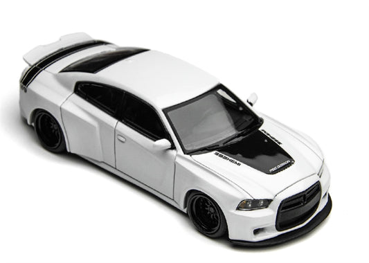 1:64 Dodge Charger Brawler white TimeMicro x PSC DESIGN DIECAST Civil Car Model