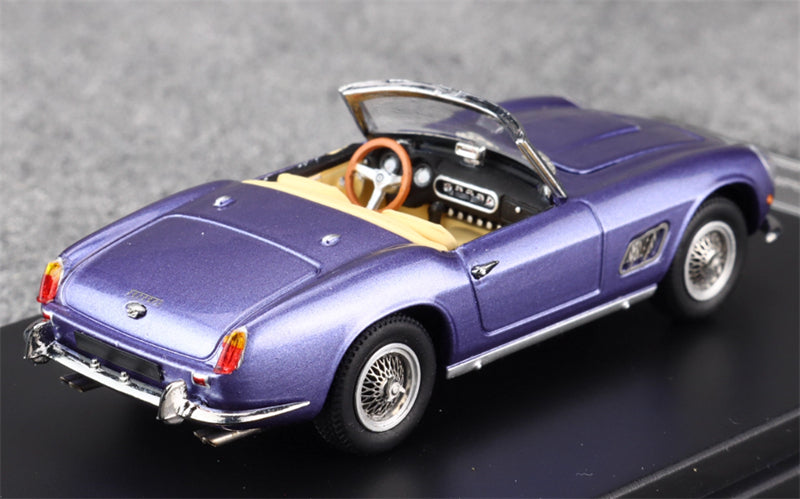 KING MODEL Ferrari 250GT SWB California Open Top Ice Blue Limited Edition 999PCS ONLY 1:64 Car Pre-built Model view8
