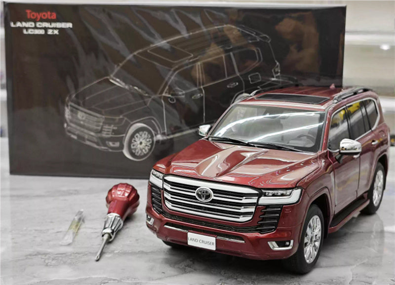 LCD-MODELS Toyota Land Cruiser LC300 ZX SUV red 1:18 Car Pre-built Model view11