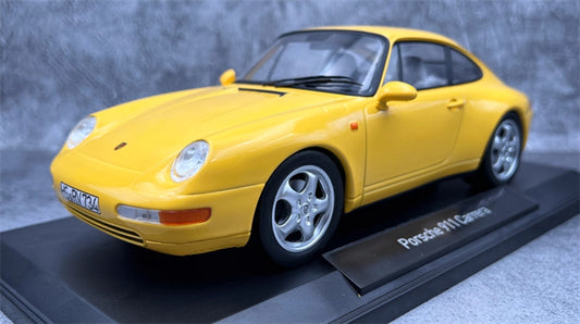NOREV Porsche 911 993 Carrera Yellow 1:18 Car Pre-built Model view1