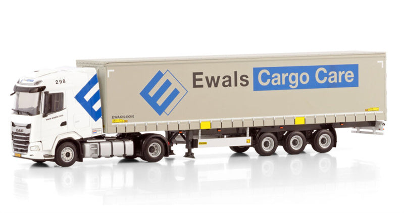 WSI DAF XG 4X2 CURTAINSIDE TRAILER - 3 AXLE Ewals Cargo Care 1:50 Truck Pre-built Model