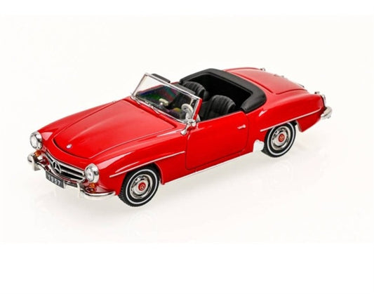 GFCC Mercedes Benz 190SL Convertible Luxury Classic Car Red 1957 Soft top 1:64 car Pre-built Model view1