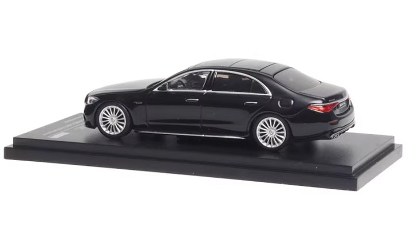 Almost Real Mercedes - AMG S 63 E Performance 2023 Obsidian Black 1:64 Car Pre-built Airliner Model Display view2