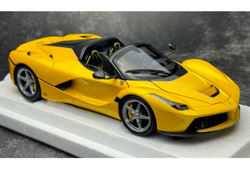 1:18 Ferrari LaFerrari  Yellow - Silver Wheel BBR MODELS convertible version DIECAST Model
