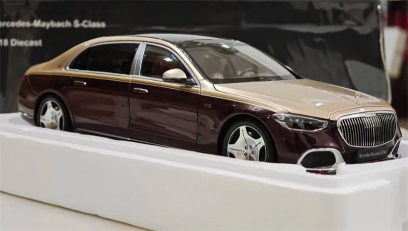 1:18 Mercedes Maybach S680 2021 red-gold Almost Real  DIECAST Model