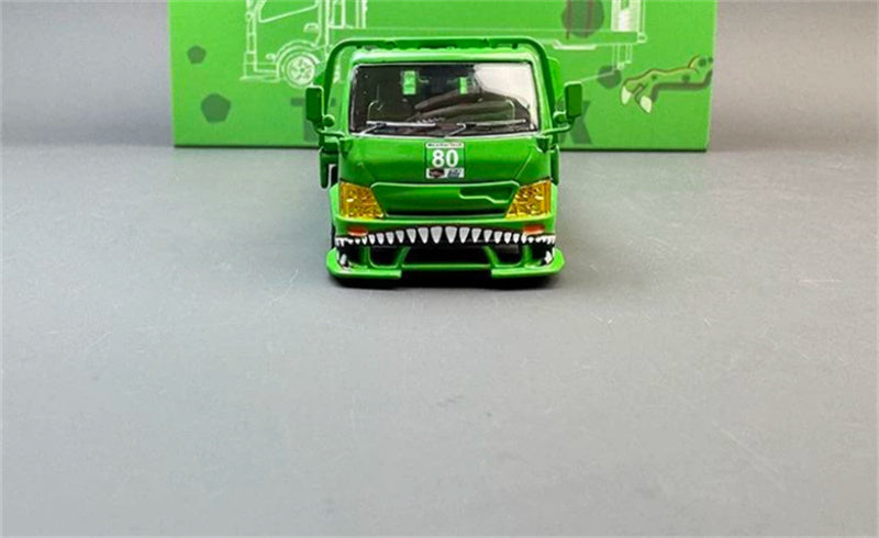 1:64 Hino H300 dinosaur Painting Green TOP LUX DIECAST Model