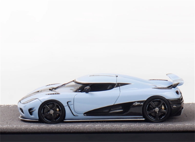 GRYNING Koenigsegg Agera R Supercar Light Milk Blue Limited Edition 399PCS ONLY 1:64 car Pre-built Model view2