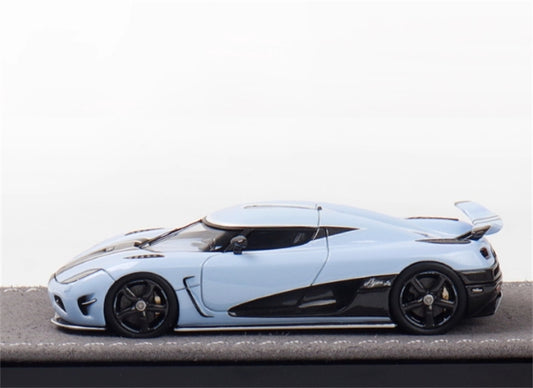 GRYNING Koenigsegg Agera R Supercar Light Milk Blue Limited Edition 399PCS ONLY 1:64 car Pre-built Model view2