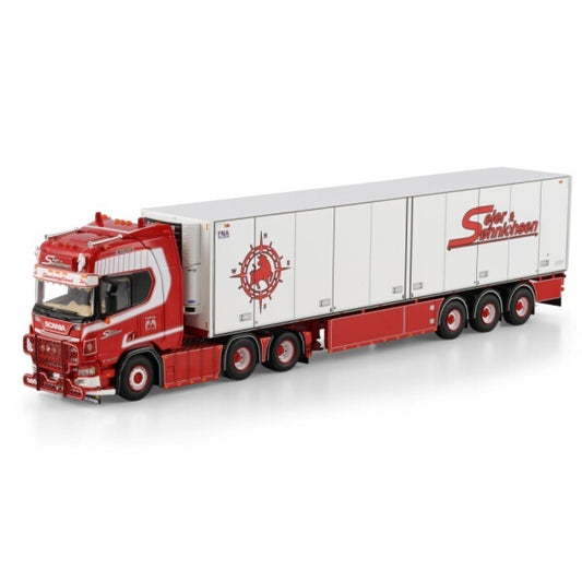 1:50 SCANIA SEJER & SONNICHSEN R CR20H 6X2 REEFER TRAILER 3 AXLE WSI   Diecast Model