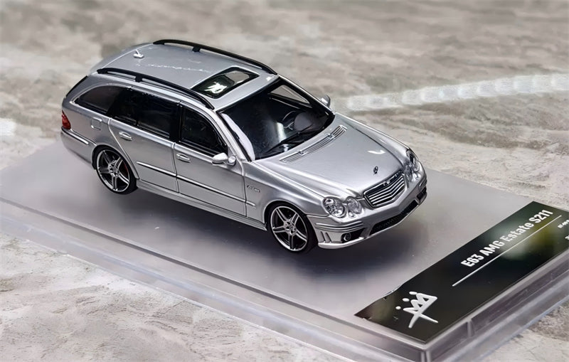 1:64 Mercedes-Benz E63 AMG Estate S211 silver KING MODEL Wagon Limited Edition 999PCS ONLY DIECAST Civil Car Model