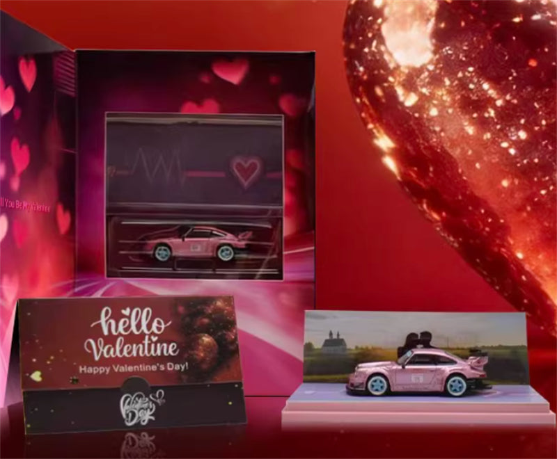 1:64 Porsche RWB 930 2026 Model model Valentine's Day Special Edition DIECAST Civil Car Model