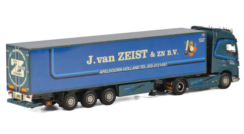 WSI VOLVO FH4 GL XL 4x2 REEFER TRAILER - 3 AXLE J. van Zeist 1:50 Truck Pre-built Model