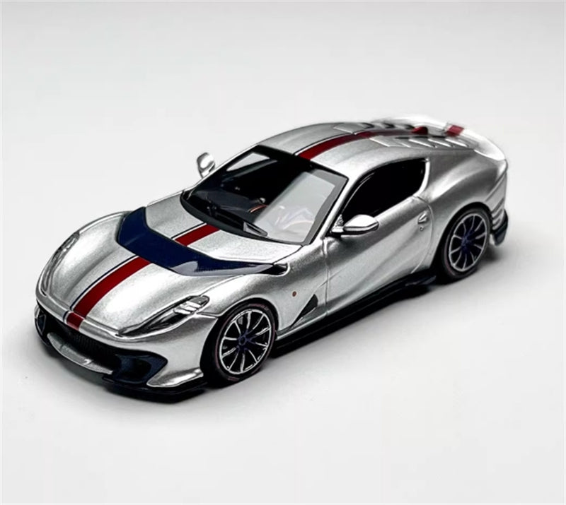 TOC Ferrari FE812C Coupe Sports SANU SILVER 1:64 Car Pre-built Model