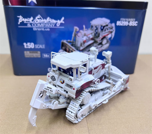 CATERPILLAR D8T Dozer with Special Patriotic Decoration Brent version Limited Collector's Edition 1:50 Truck Pre-built Model