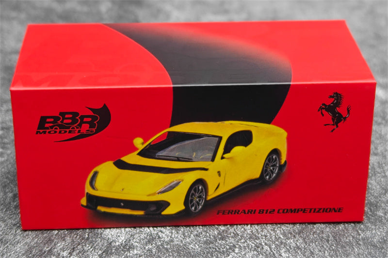 BBR MODELS Ferrari 812 Competizione Giallo Modena Yellow 1:64 Car Pre-built Model view9