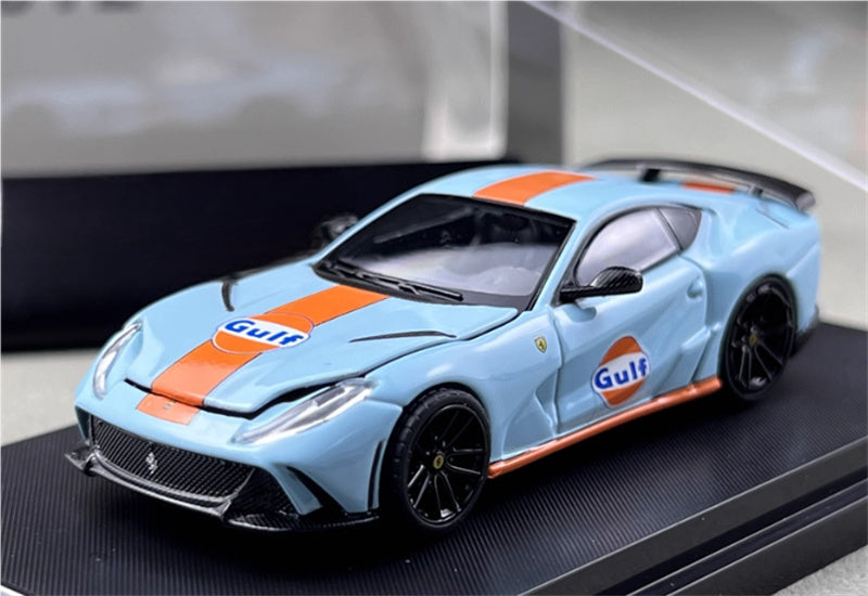 Little Toys x SH Ferrari 812 N-Largo V12 Supercar Novitec Modified Edition Gulf Painting Limited Edition 299PCS ONLY 1:64 Car Pre-built Model view1