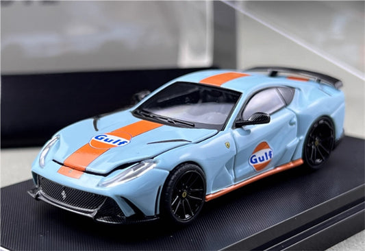 Little Toys x SH Ferrari 812 N-Largo V12 Supercar Novitec Modified Edition Gulf Painting Limited Edition 299PCS ONLY 1:64 Car Pre-built Model view1