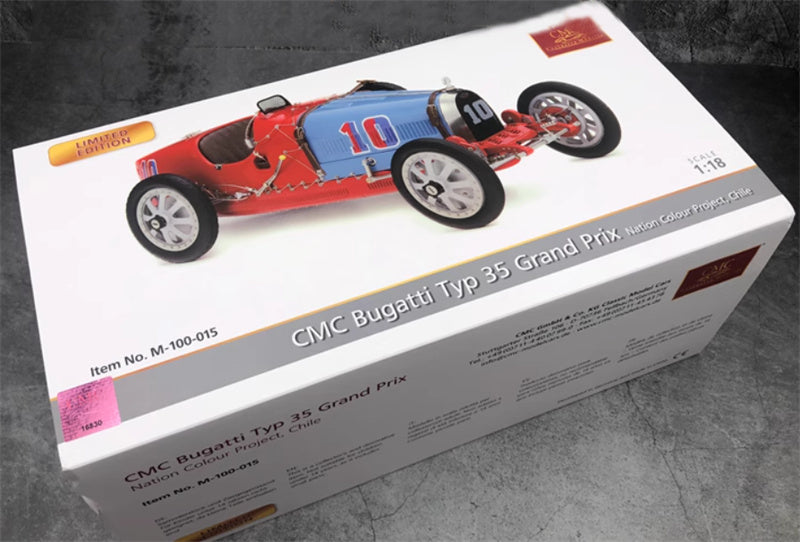 CMC Bugatti Typ 35 Grand Prix Nation Colour Project Chile #10 1924 Limited Edition 1:18 Car Pre-built Model view9