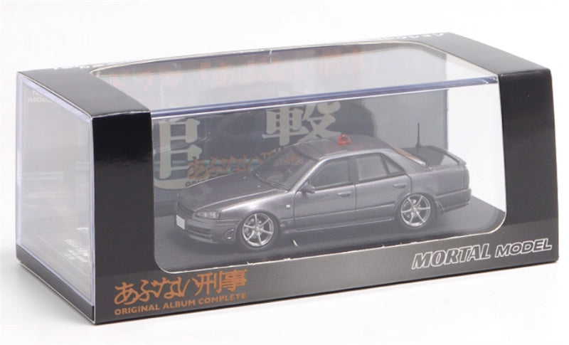 Mortal Nissan GTR ER34 25GT SKYLINE URAS Modified Edition Police car gray Limited Edition 699PCS ONLY 1:64 Car Pre-built Model view8