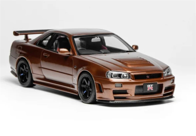 1:18 Nissan Skyline GT-R (R34)  Metallic Bronze MOTORHELIX Limited Edition 799PCS ONLY DIECAST Model