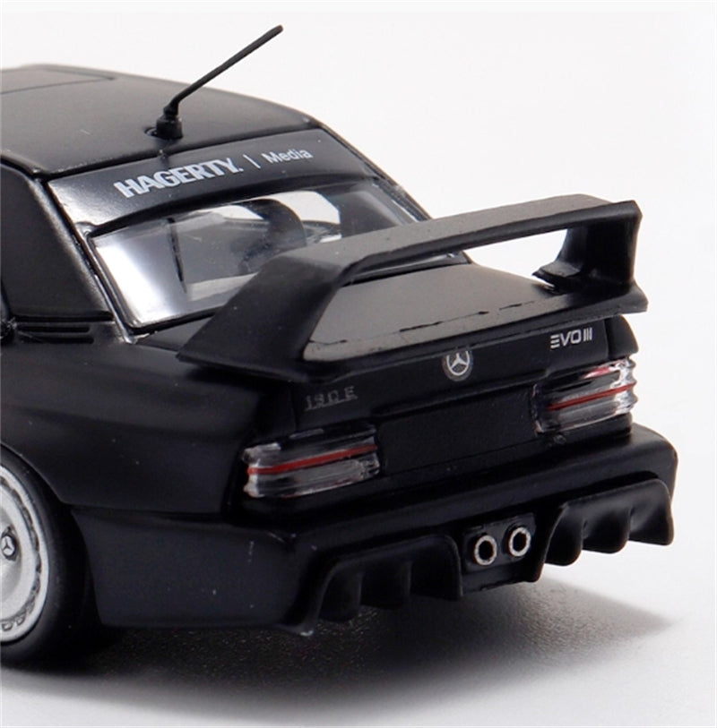 1:64 Mercedes Benz 190E EVO III W201 Matte Black BSC DIECAST Model