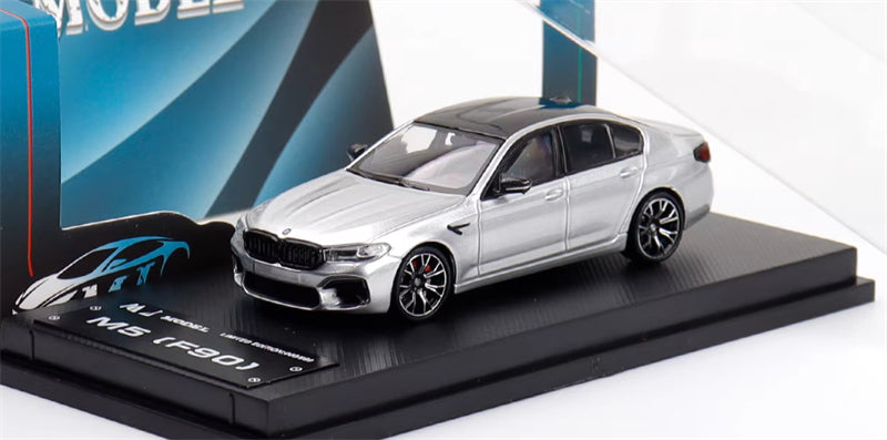 1:64 BMW M5 F90 Diamond Silver MJ Model Limited Edition 999PCS ONLY DIECAST Civil Car Model