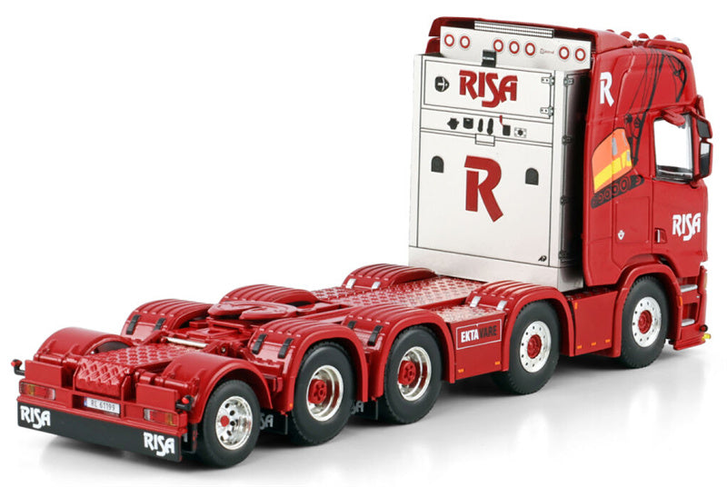 WSI SCANIA R HIGHLINE CR20H 8X4 WITH ADD ON AXLE Risa 1:50 Truck Pre-built Model