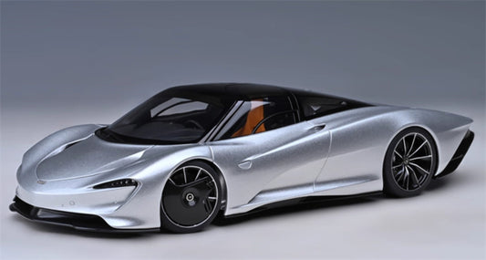 AUTOART McLaren Speedtail supercar silver 1:18 Car Pre-built Model view1