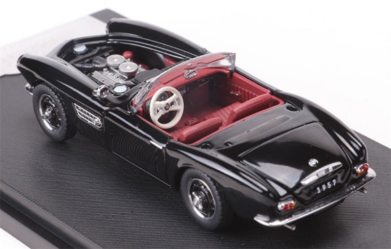 GFCC BMW 507 Roadster Retro Car 1957 Black Convertible Softtop 1:64 car Pre-built Model view2