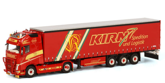 WSI VOLVO FH4 GLOBETROTTER XL 4x2 CURTAINSIDE / TAUTLINER TRAILER - 3 AXLE Kirn 1:50 Truck Pre-built Model