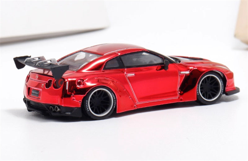 mymodelcollect Nissan GT-R R35 LBWK Limited Edition Electroplating Red 1:64 Car Pre-built Model view2
