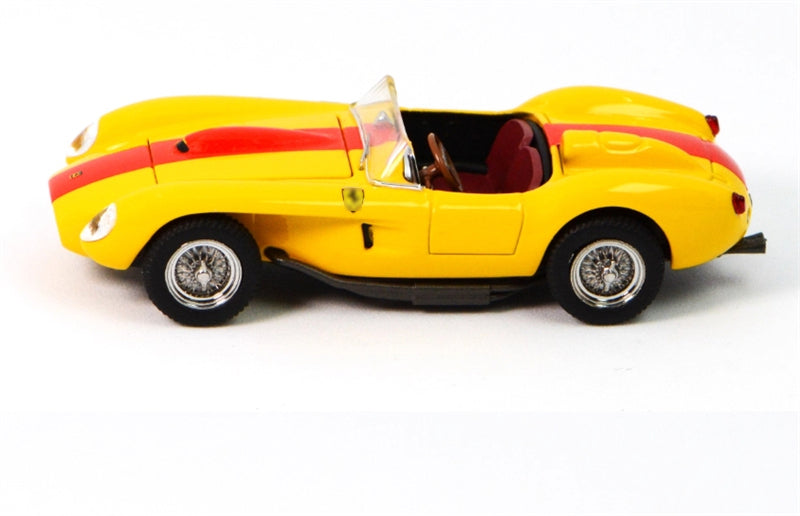 GFCC 1957 Ferrari 250 Testa Rossa Racing Yellow Red Stripes LHD 1:64 car Pre-built Model view2