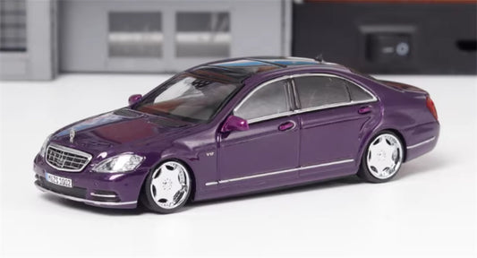 SW Mercedes Benz S600L W221 Purple Limited Edition 399PCS ONLY 1:64 car Pre-built Model view1
