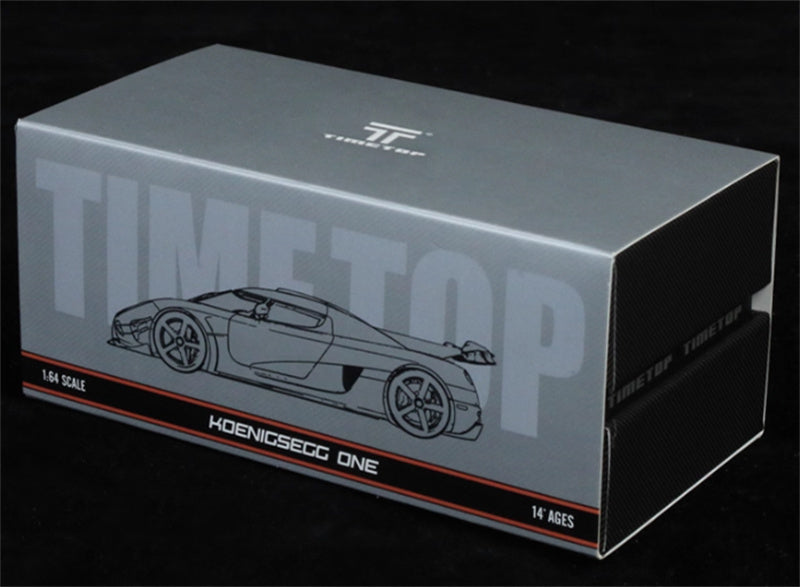 TIME TOP Koenigsegg One:1 metallic silver 1:64 Car Pre-built Model view8