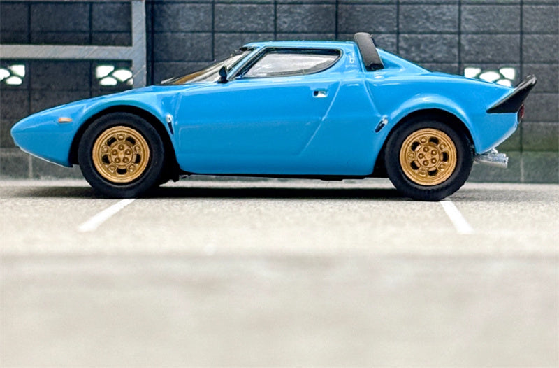 MINIGT Lancia Stratos HF Stradale Azzuro Chiaro Off light version color box packaging 1:64 Car Pre-built Model view3
