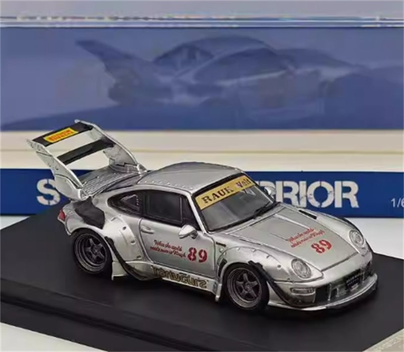 1:64 Porsche 911 RWB 993 Silver 89# Silver 89# Track SW DIECAST Limited Edition 499pcs ONLY Model