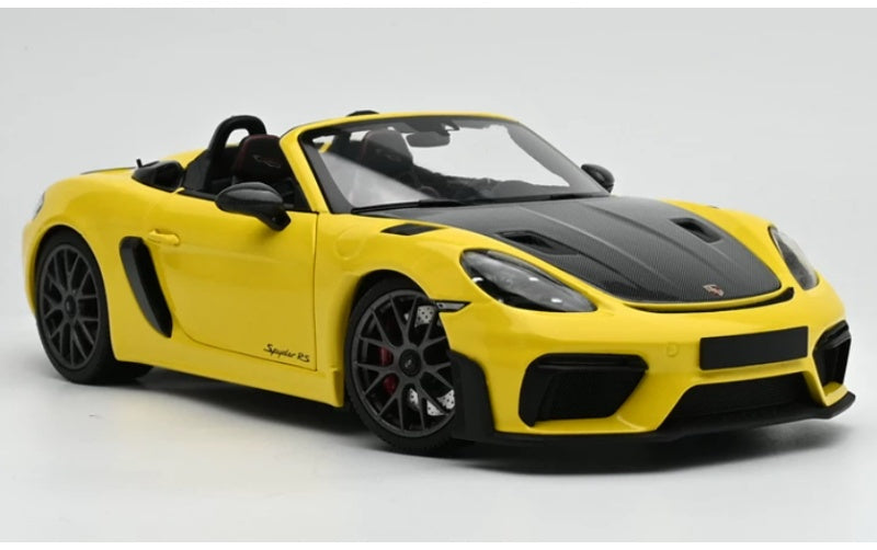 1:18 Porsche 718 Spyder RS Yellow MINICHAMPS Convertible DIECAST Car Model