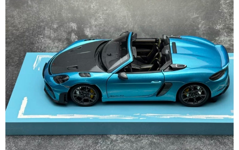 1:18 Porsche 718 Spyder RS Ipanema Blue MINICHAMPS Convertible Limited 300 pcs DIECAST Car Model