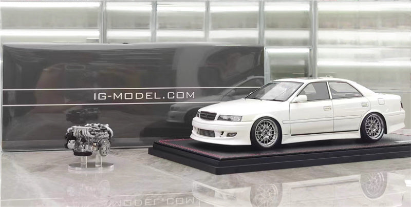 IG-Model vertex jzx100 jdm With engine white 1:18 Car Pre-built Model view8