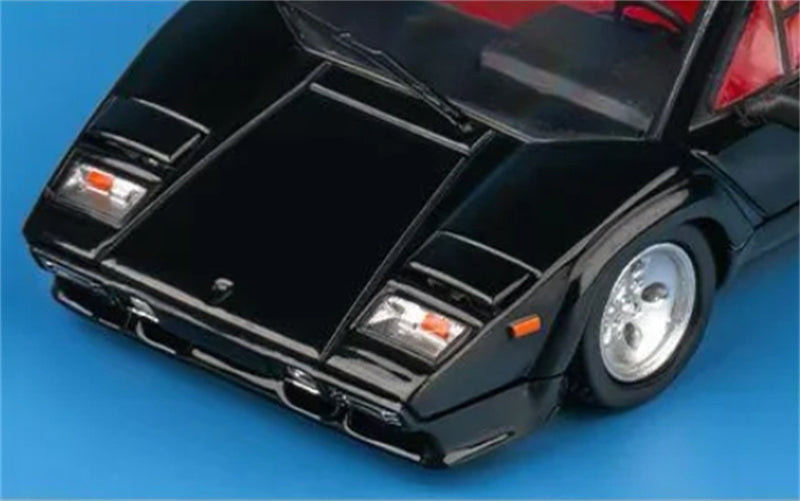 Findclassically Lamborghini Countach LP5000S Filp-Up Light Metallic Black no spoiler 1:64 car Pre-built Model view3