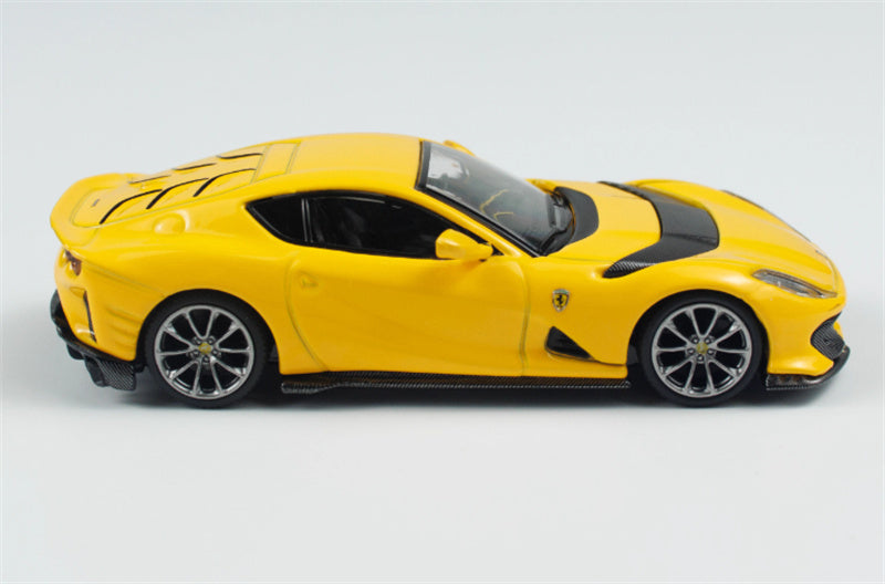 BBR MODELS Ferrari 812 Competizione Giallo Modena Yellow 1:64 Car Pre-built Model view4