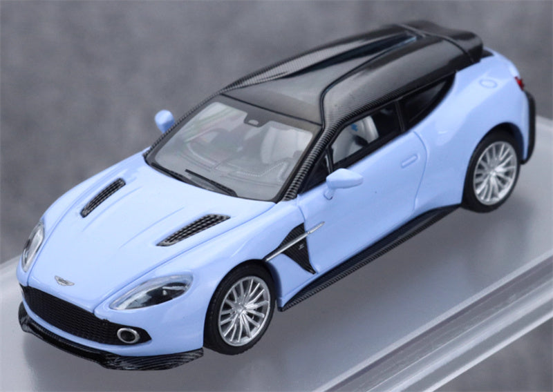 KING MODEL Aston Martin Vanquish Zagato Shooting Brake 2018 Blue Limited Edition 999PCS ONLY 1:64 Car Pre-built Model view7