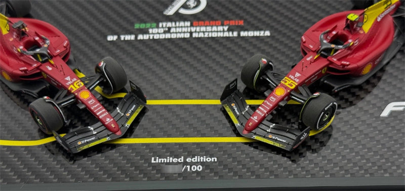 BBR MODELS Ferrari F1-75 G.P.Monza 2022-set of two C.Leclerc-C.Sainz 1:43 Model view4