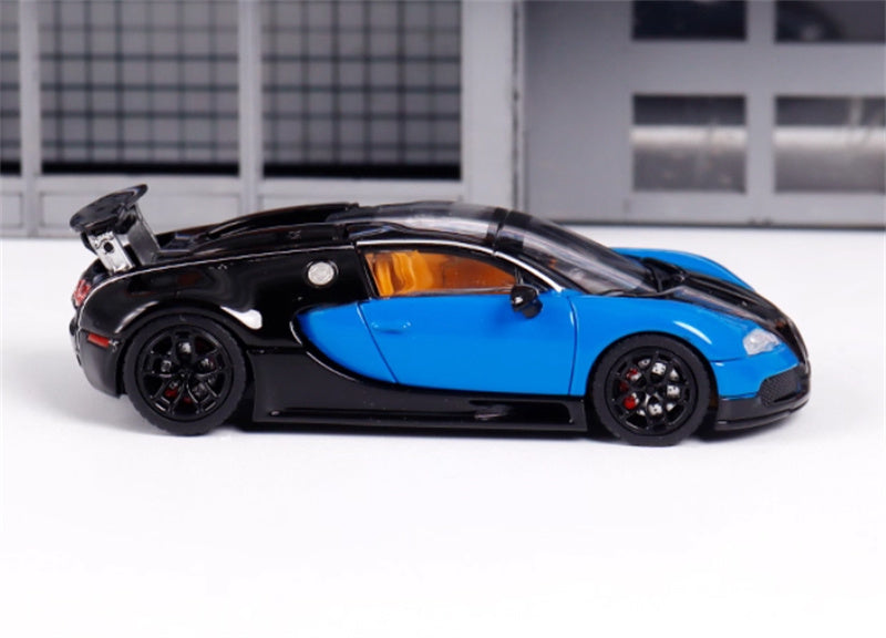 Mortal Bugatti Veyron blue-black Limited Edition 799PCS ONLY 1:64 Car Pre-built Model view3
